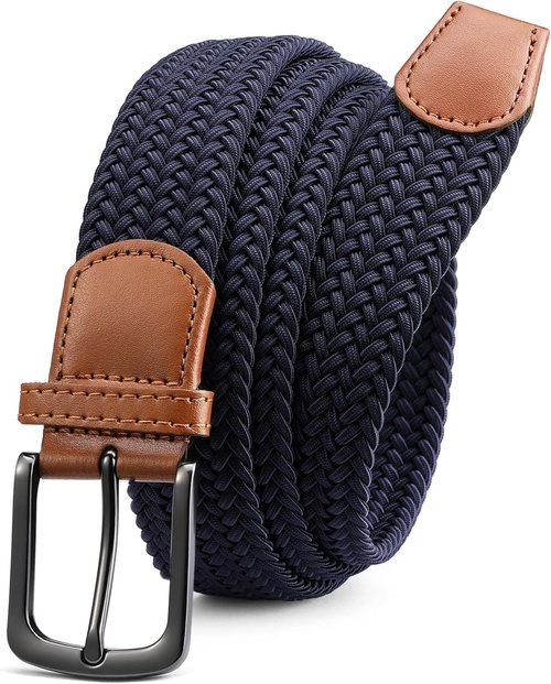 CHAOREN Men's Braided Stretch Golf Belt - Perfect Fit for Casual Pants, Shorts & Jeans