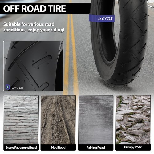 Heavy Duty 10x2.125/10 x 2 Tire and Inner Tube with Bent Valve Stem for Smart Electric Balance Scooter Bike, Stroller, Bicycle, Tricycle 10" inch Unicycle