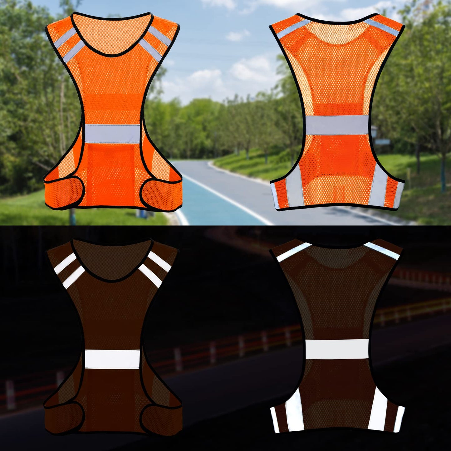 TCCFCCT Reflective Safety Running Vest for Men Women Running Gear for Walking at Night