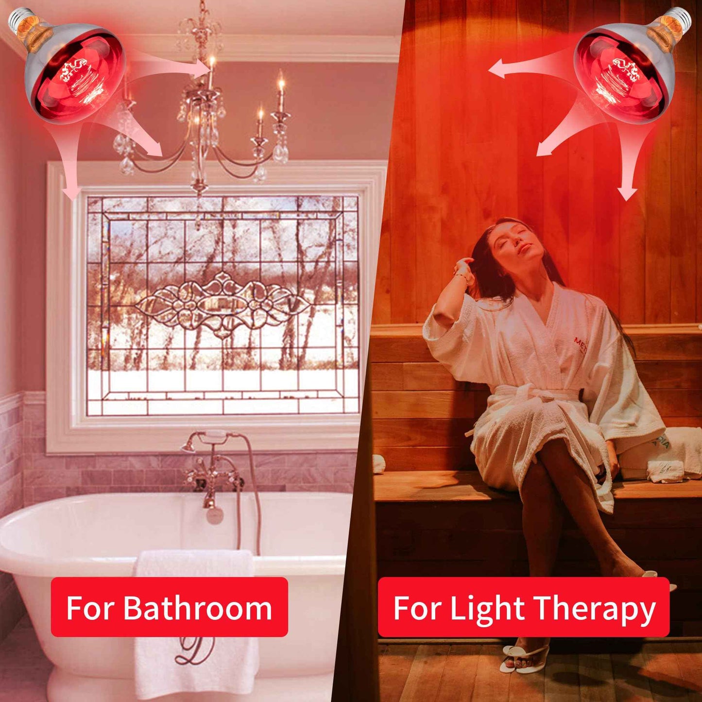 Wesome Lighting 250 Watt Heat Lamp Bulbs for Chicks, R40 Brooder Heat Lamp for Chickens, Infrared Reflector Heat Bulbs for Brooder Heater, Incandescent Spotlight for Pet, Bathroom, Food (2 Pack)