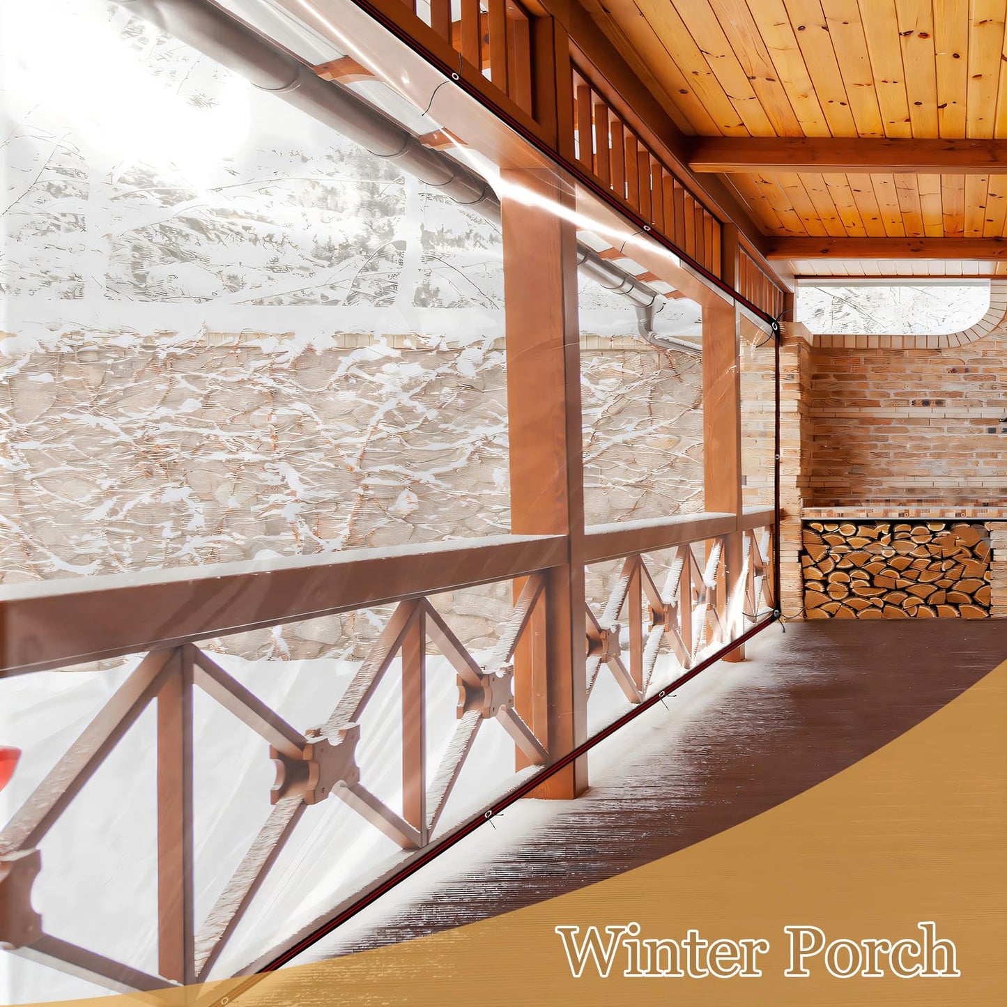 Curfakul Transparent Tarp, 6x10 FT - Clear Heavy Duty Waterproof Tarps, Greenhouse Plastic Sheeting - Large/Small Outdoor Cover for Camping Patios Enclosures Chicken Coops Gardens Plastic Tarpaulins