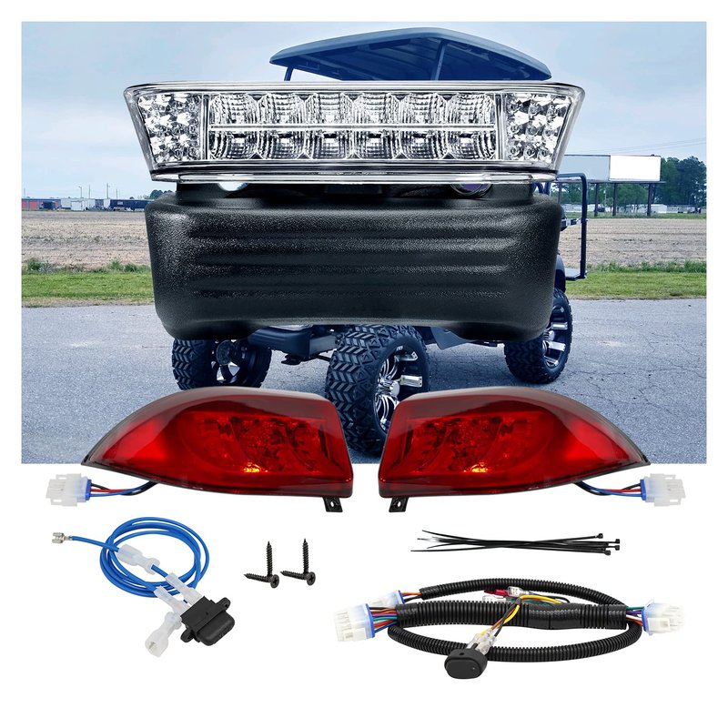 Club Car Precedent LED Light Kit with Head & Tail Lights - Fit for 2004-Up Golf Carts