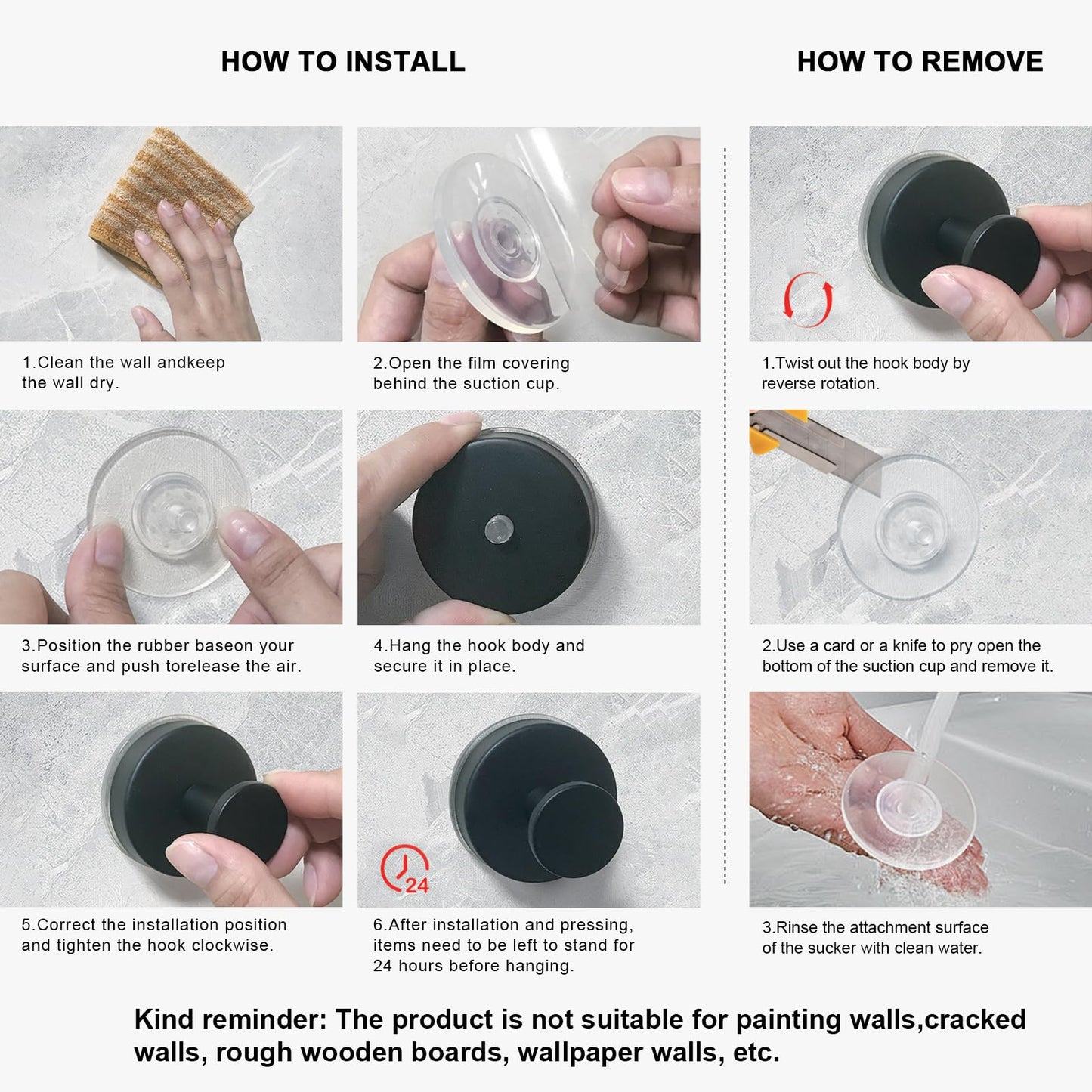 HUFEEOH Suction Cup Hooks for Shower, Suction Hooks Wall Hanger for Hanging, Removable Towel Holder for Bathroom, Kitchen, Glass Door, Mirror, Tile (2 Pack O Shape - Gold)