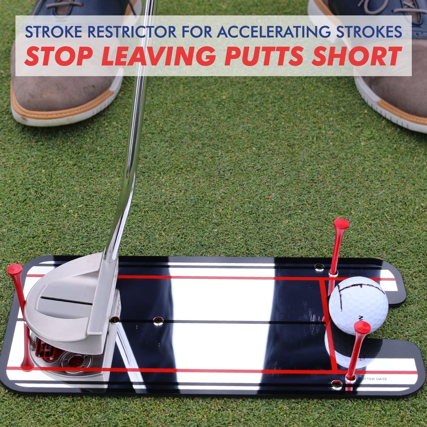 EyeLine Golf Putting Mirror, Alignment Training Aid Used by Tour Pros for Consistent Setup, Check Eyes-Shoulders-Putter Face for Improved Accuracy, Indoor-Outdoor (Putting Alignment Miror)