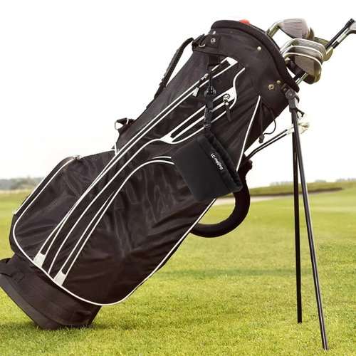 LC-meijing Golf Club Ball Cleaning Bag, Waterproof Liner Clean Club Grooves, Machine Washable Dry Exterior Golf Club Bag Accessories with Quick Release Clip(Black)