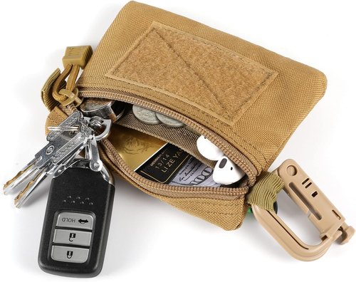 FRTKK Tactical Compact EDC Pouches - Military Molle Utility Organizers | 2 Pack Coin & Keychain Holders