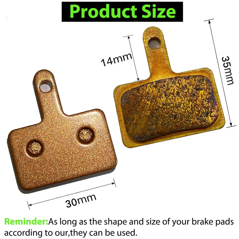 4X Sintered Brass Bike Brake Pads High Performance Bicycle Brake Pads for Shimano MT200, Mountain Bike Disc Brake Pad, Bike Brake Pads Fit for TRP Tektro Shimano Deore B01S M525 M515...
