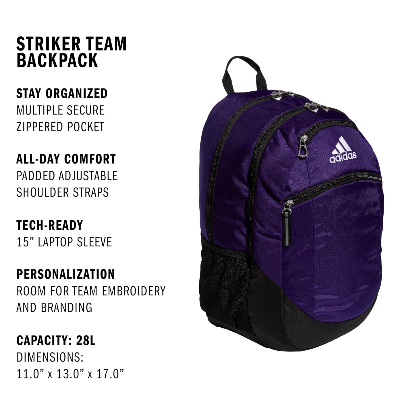 Striker Team Sports Backpack for soccer and more, workout bag for men and women