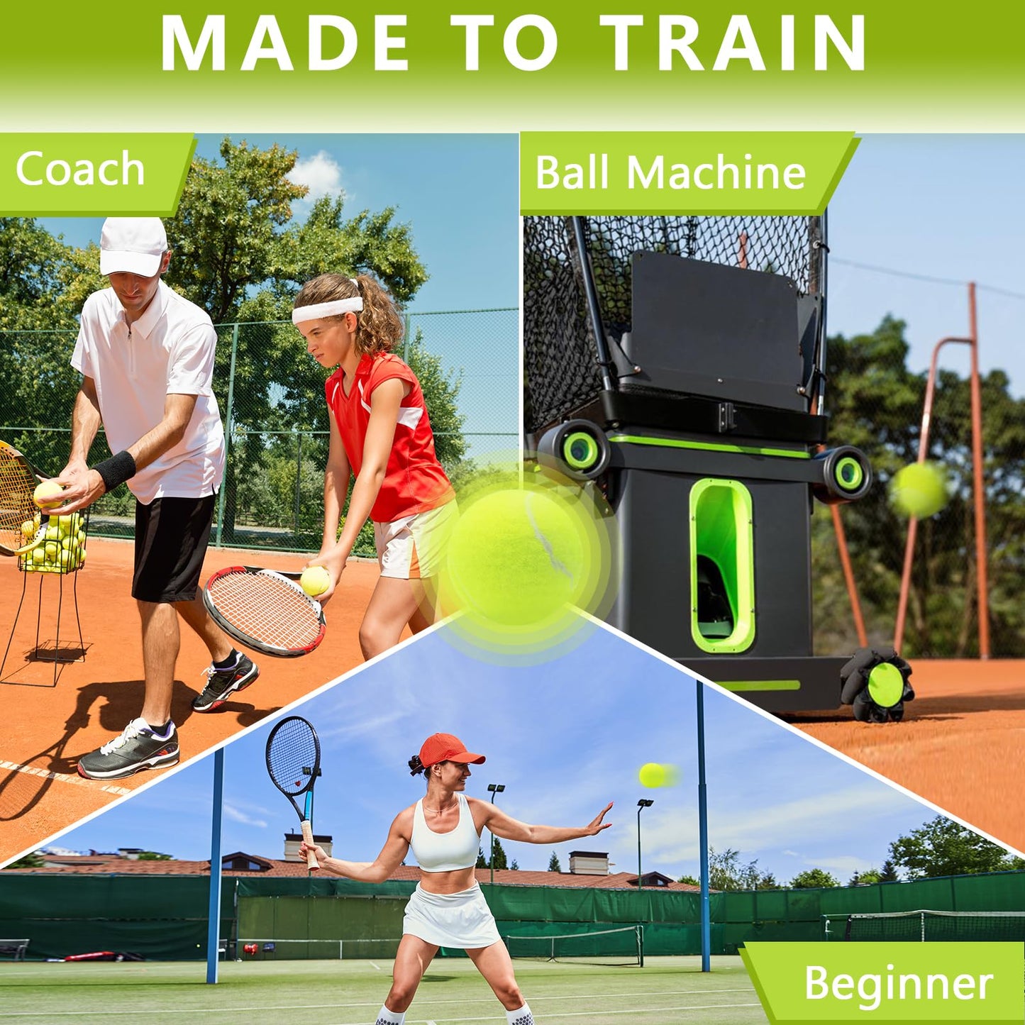 ZHUOKECE Tennis Balls, 18 Pack Training Tennis Balls Practice Balls with Mesh Bag for Easy Transport, Pet Dog Playing Balls, fit for Beginner Training Ball (Green)
