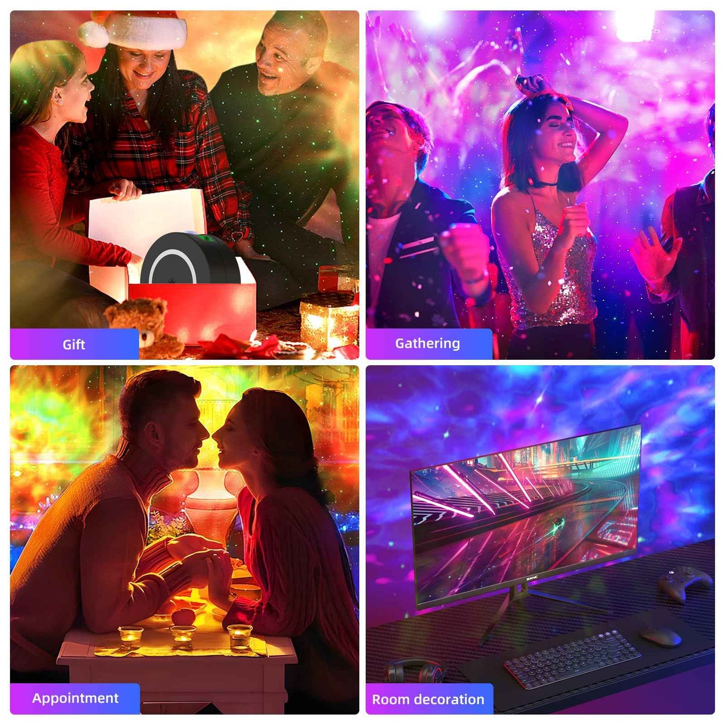 Galaxy Projector, Star Projector Galaxy Light, Night Light with Timer and Remote, for Bedroom, Home Decor, Christmas, Birthday