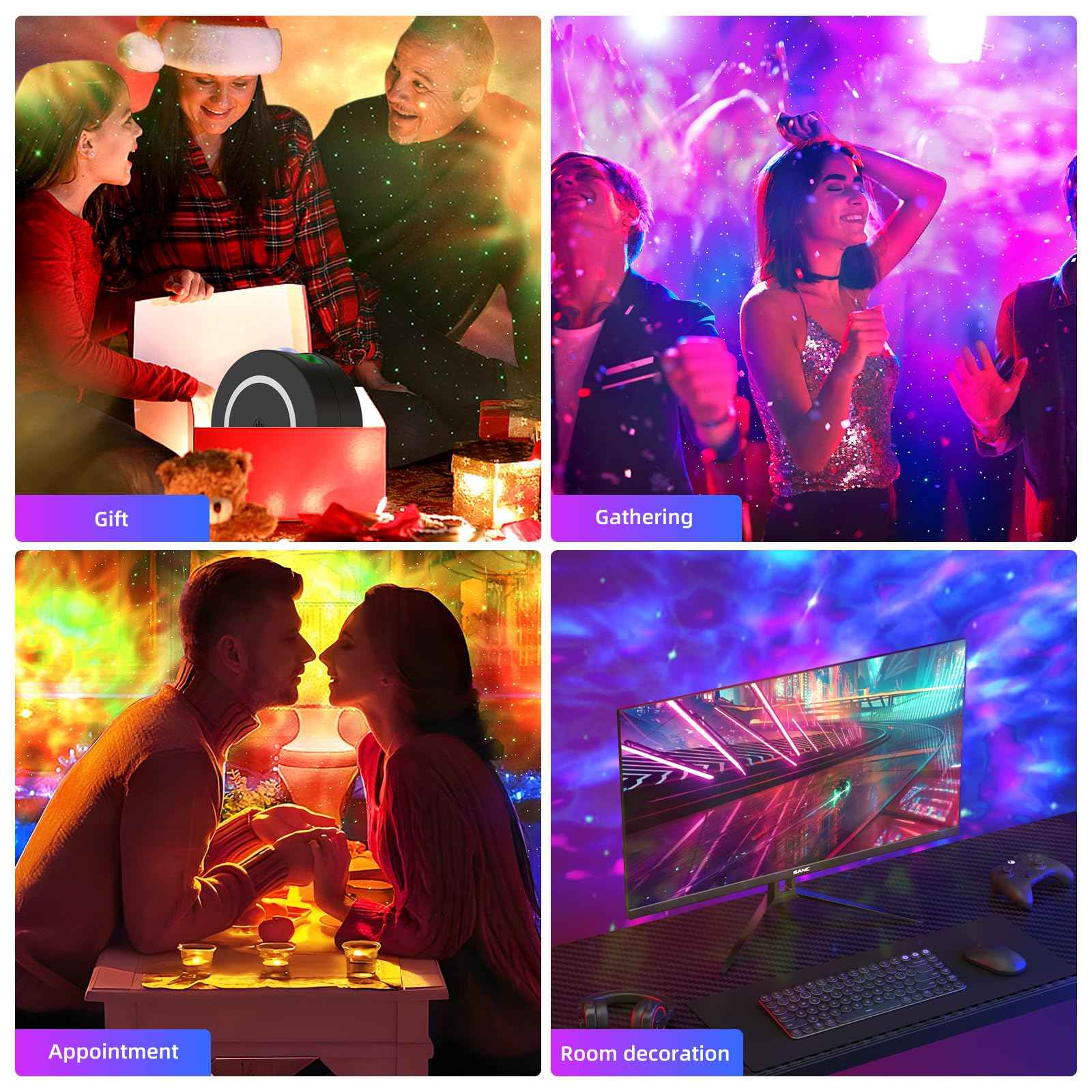 Galaxy Projector, Star Projector Galaxy Light, Night Light with Timer and Remote, for Bedroom, Home Decor, Christmas, Birthday