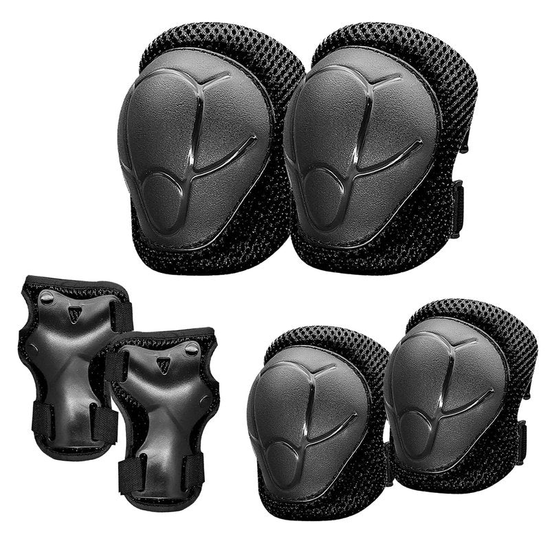 Protective Gear Set, Knee Pads for Kids 3-10 Years Old, Toddler Elbow Pads, Wrist Guards, Skating Cycling Bike Rollerblading Scooter (Black, Small（3-8years)