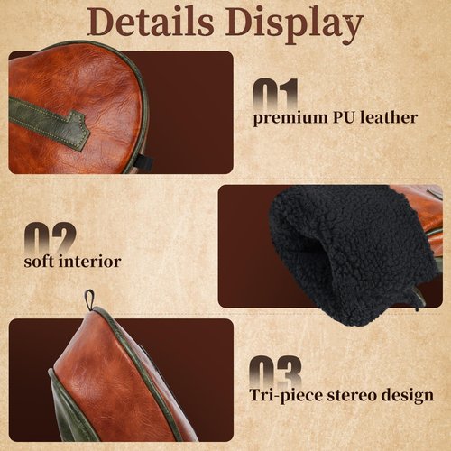 Craftsman Golf Club Driver Head Cover Classic Brown Driver Headcover Golf Club Headcovers Fits Up to 460CC Club Heads 3 Pieces Premuim PU Leather