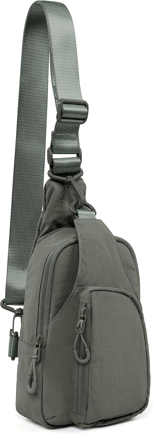 ODODOS Sling Bag - Lightweight Crossbody Chest Bag with Adjustable Straps for Casual Travel & Hiking