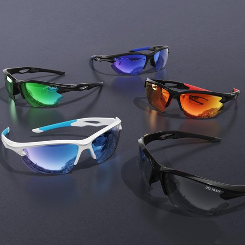 DEAFRAIN Polarized Sports Sunglasses for Women Softball Cycling Running Fishing Tennis Pink Glasses TR90 Unbreakable Frame UV Protection