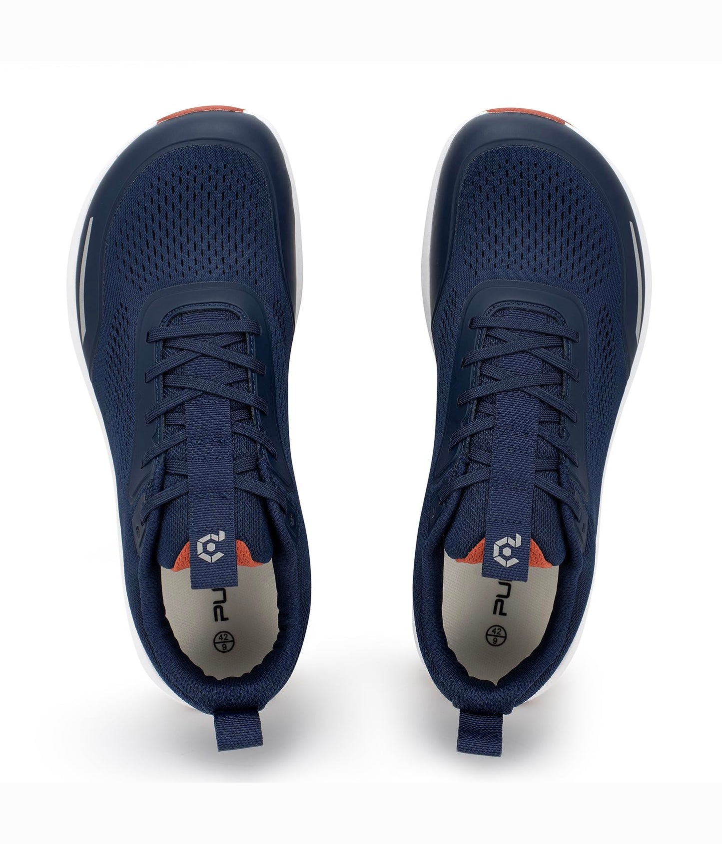FEFELUIS Men's Zero Drop Running Shoes - Wide Toe Box Athletic Walking Sneakers Navy Size 14
