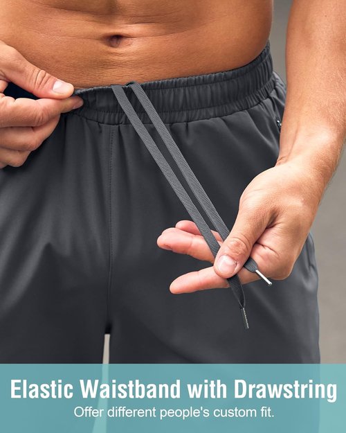 G Gradual Men's Athletic Running Shorts - Quick Dry with Zipper Pockets | Available in 7", 5", 9" Sizes