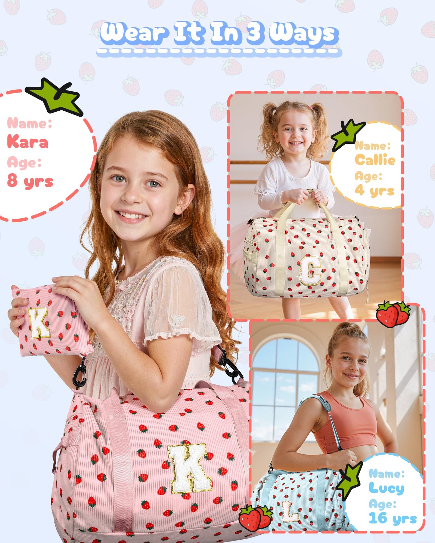 Vogewood Tween Girl Gifts Trendy Stuff, Girls Gym Bag, Kids Duffle Bag Girl