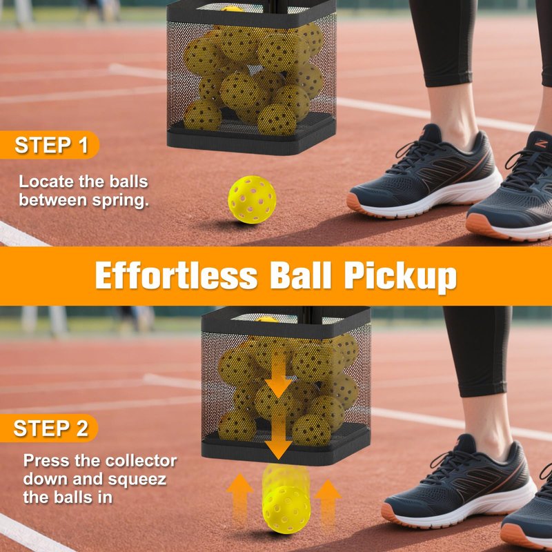 Pickleball Picker Upper Ball Holder, Pickleball Ball Picker Hopper Tube, Pickleball Pickup Tube - Lightweight Pickleball Retriever Collector with Shoulder Strap