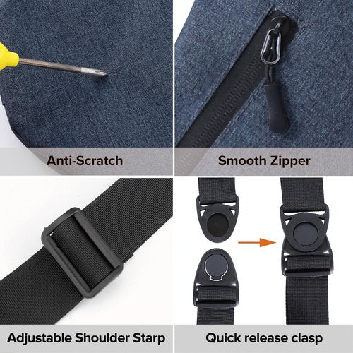 Anti Theft Crossbody Bag Sling Chest Bags for Women Men Shoulder Bag Anti-theft Design for Travel Sport Work Blue