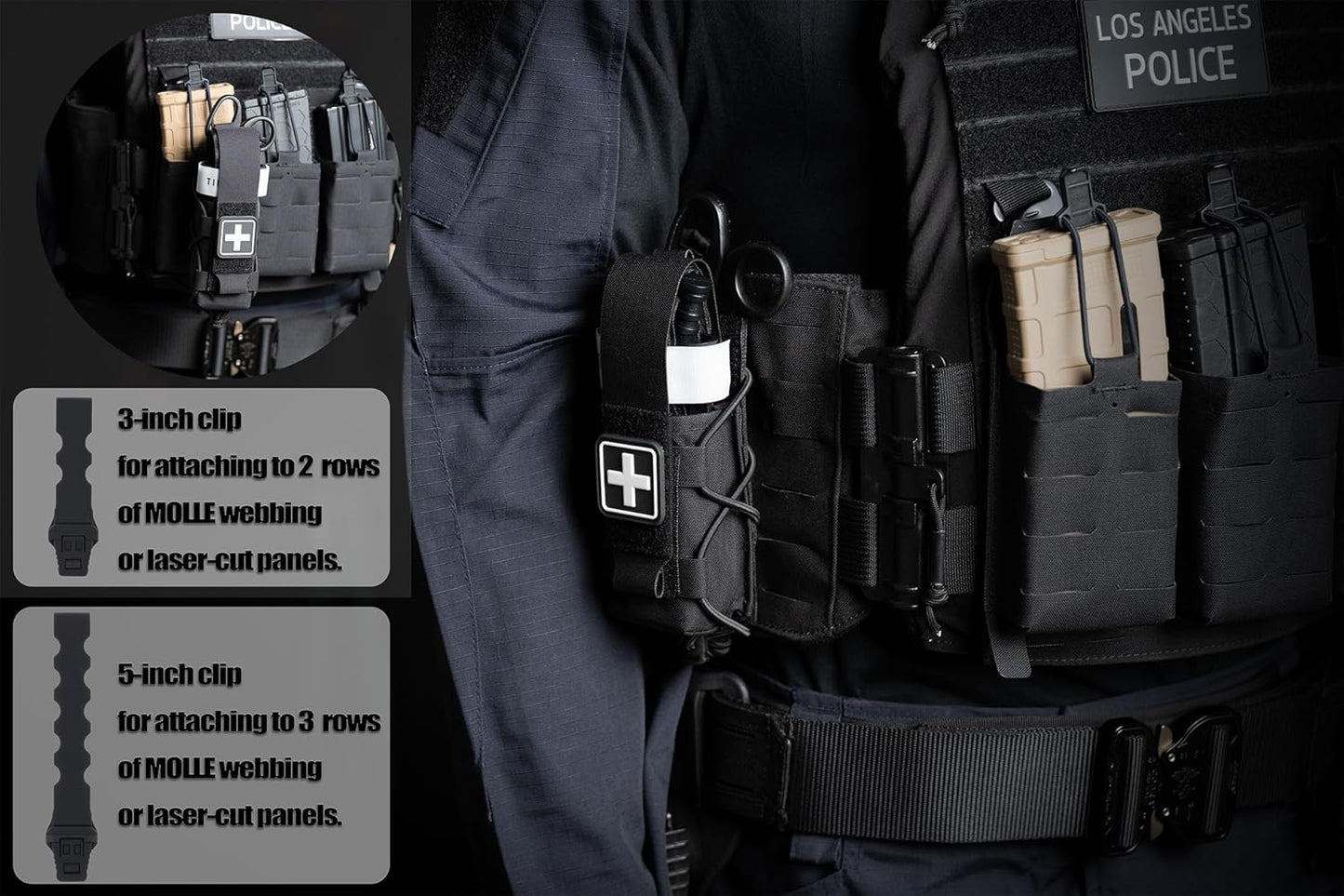 Tactical Tourniquet Holder by [Brand Name] - Adjustable Molle Pouch for Belt & Vest | Scissor Holster & EDC Tool Storage