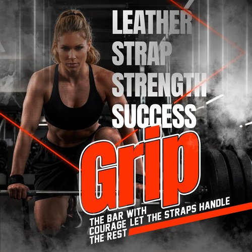 Genuine Leather Lifting Straps, Wrist Assistance for Heavy Pulls, Weightlifting Bodybuilding, Gym, Fitness Accessories, Strength Training, Powerlifting, & Deadlifts (Leather/Strap-Black, Leather/Black)