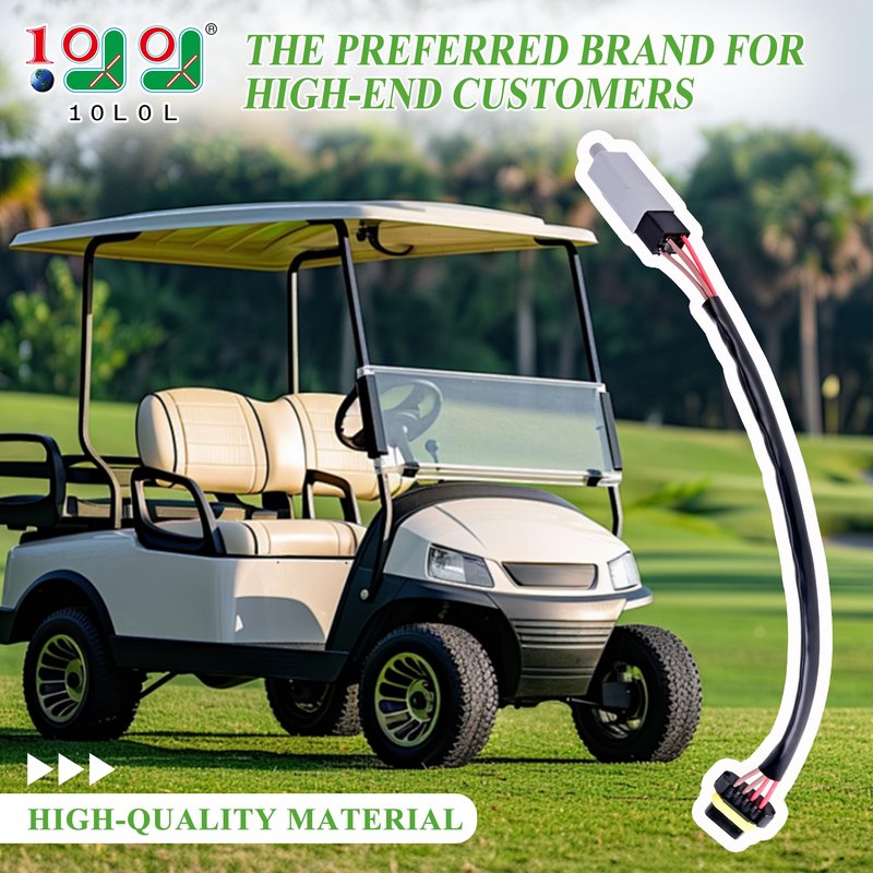 10L0L Golf Cart Accelerator & Brake Pedal Switch with Jumper Harness, Compatible with EZGO RXV 2008-up Electric, Replaces OEM 607605 610668 606711 612889 615747