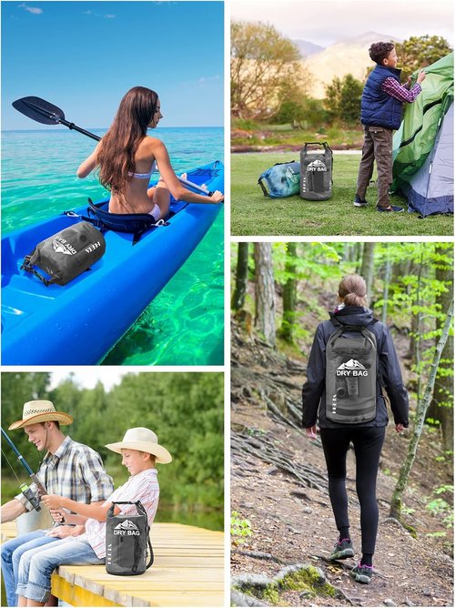 HEETA Waterproof Dry Bag - Lightweight Roll Top Storage for Travel | 5L/10L/20L/30L/40L Sizes