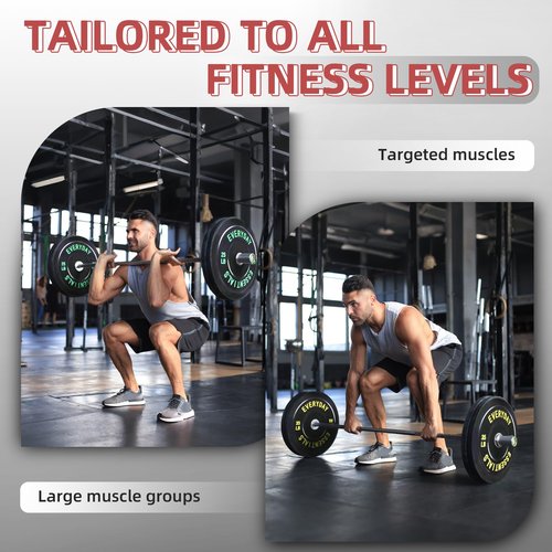 Fitvids 2-Inch Olympic Bumper Plates, 45 LBS, Pair