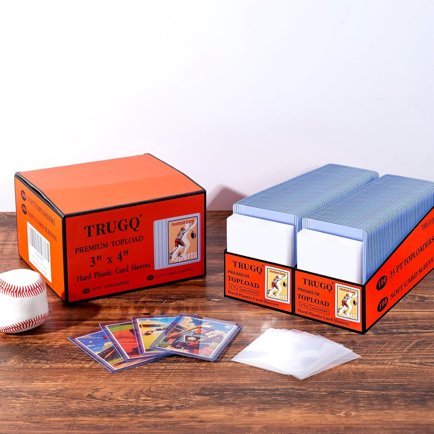 Skiennix 1000 Card Sleeves - Toploaders & Soft Sleeves for Trading Cards | 3" x 4" Protectors