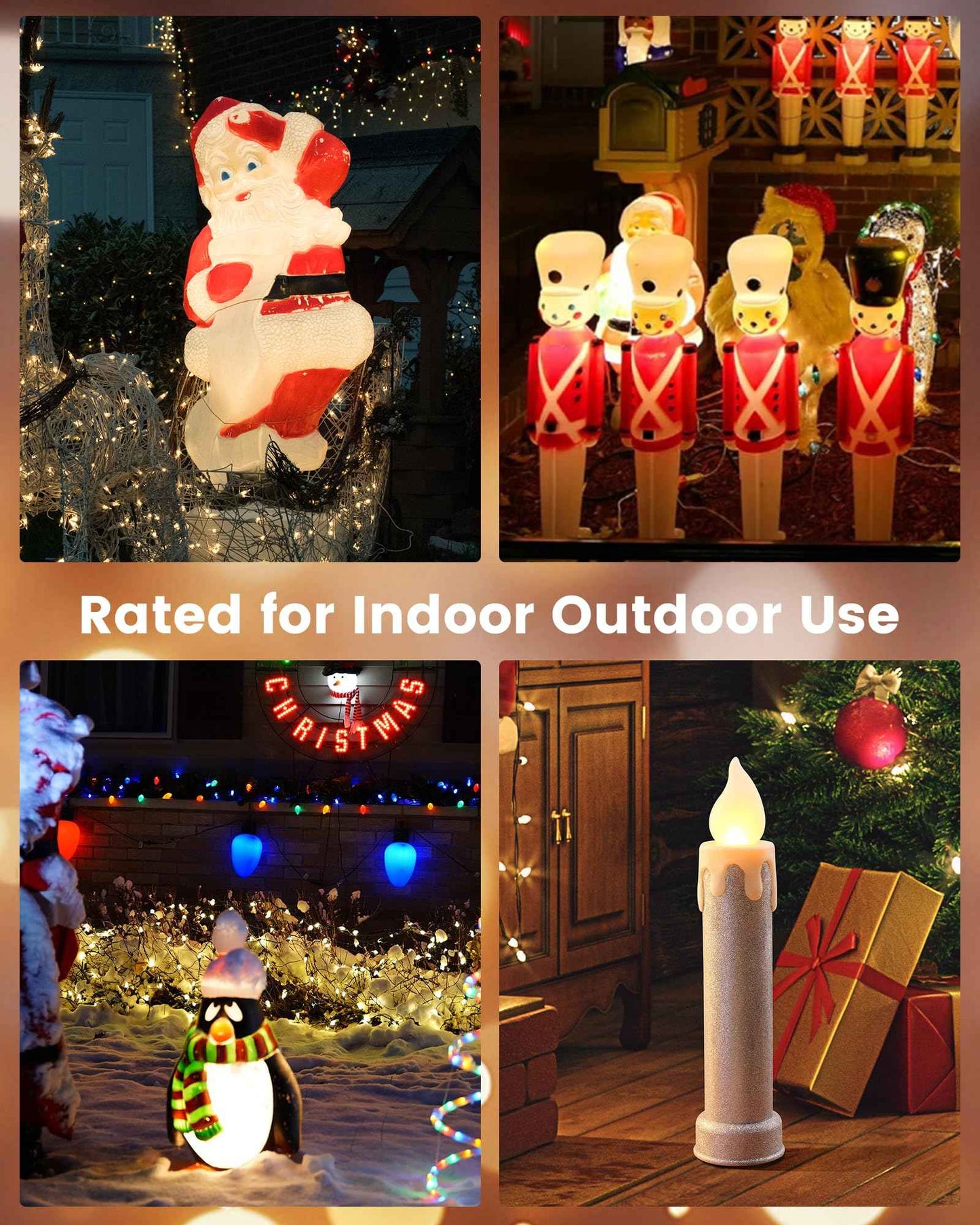SURAIELEC 2-Pack Blow Mold Light Kit Replacement, Outdoor Lights With E26 E27 Socket, 3.5" Universal Light Plate for Santa, Wisemen, Halloween Christmas Village House, 5 FT Cord