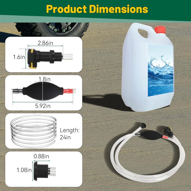 Micacia Golf Cart Water Filler for Trojan HydroLink Watering System, Golf Cart Hand Water Pump Supply for Flow Rite Pro Fill Watering System, Squeeze Bulb Hand Pump for RV or Golf Cart