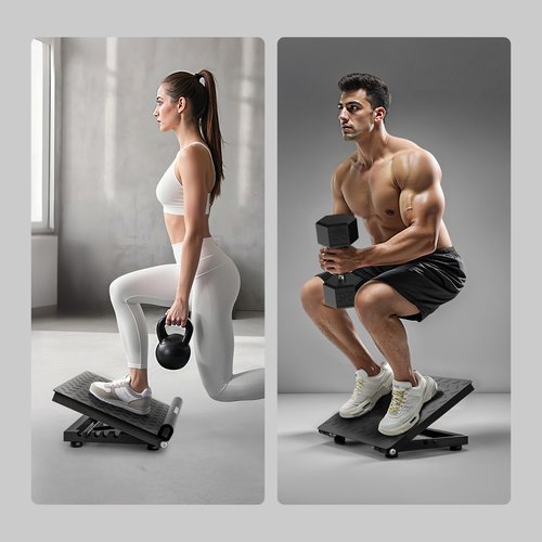 PROIRON Steel Slant Board for Calf Stretching，Calf Stretcher Slant Board for Squats 5 Adjustable Incline Angles，Incline Board 660lbs Weight Capacity for Ankle Stretching Training Home Gym