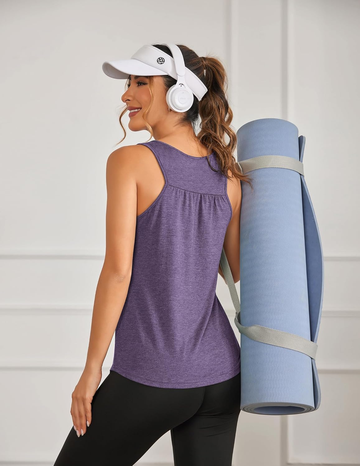 PINSPARK Workout Tops for Women - Lightweight Racerback Tank Tops | 2-Pack Athletic Running Shirts, S-3XL
