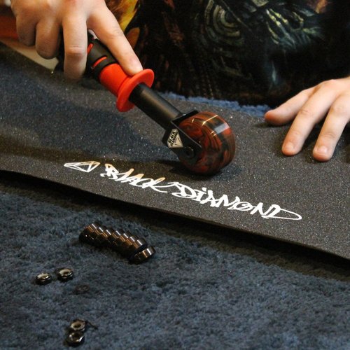 Black Diamond Skateboard Griptape Roller Tool, File Kit- Grip Tape Tools Set