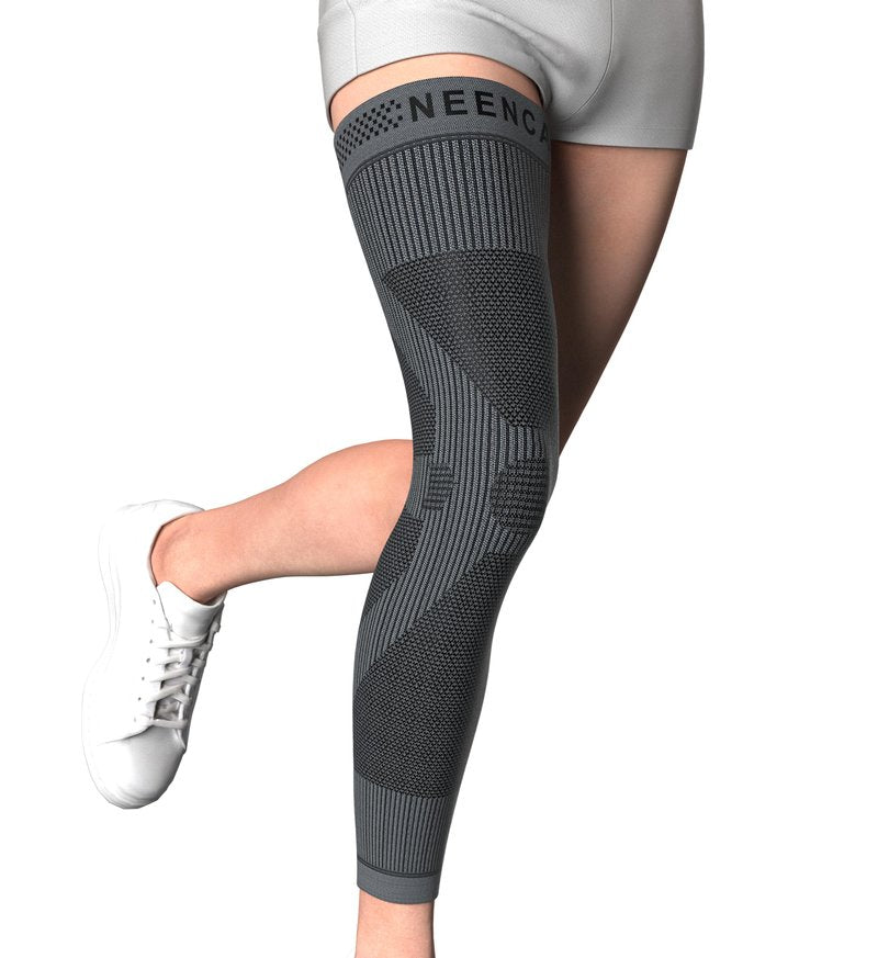NEENCA Compression Leg Sleeve - Long Knee Sleeve, Ultra-thin Leg Sleeve with Graphene Ions Infused Fabric for Knee Pain Relief, Swelling, Arthritis, Poor Circulation, Runner, Sports