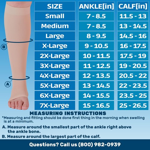 (3 Pack) Sheer Compression Socks for Women 20-30mmHg Open Toe - Toeless Womens Knee Highs Support Stockings for Circulation, Swelling, Varicose Veins - Beige, Large - A416