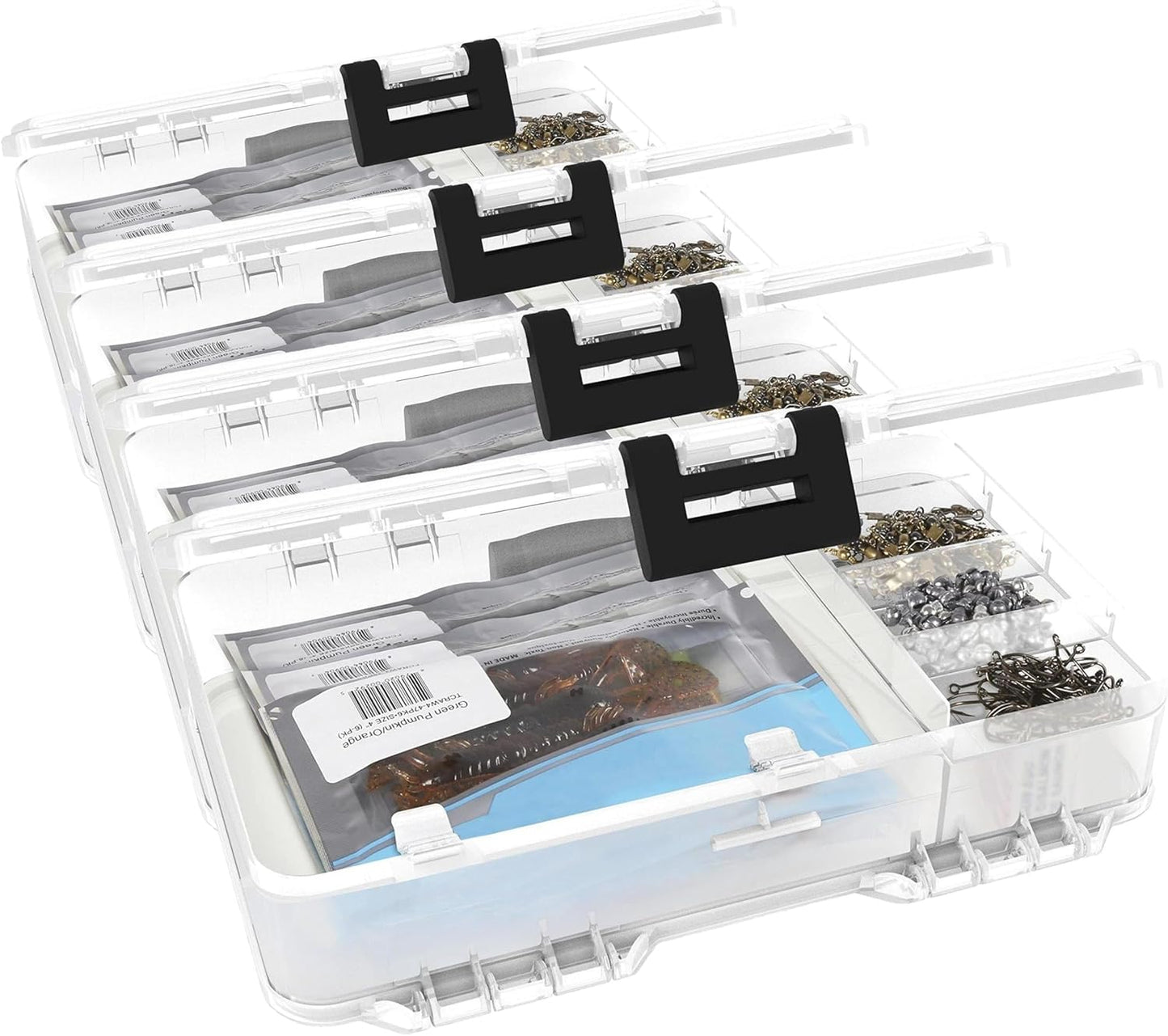 Plano Worm Stowaway 3600 - Versatile Fishing Tackle Box | Pack of 4 for Organized Storage