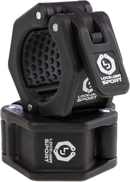 Lock-Jaw Sport Barbell Collars - Heavy Duty Olympic Barbell Clamps for 2” Bars | Secure & Durable, Black (2 Pcs)