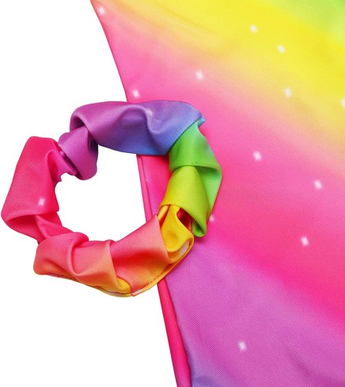 JESKIDS Girls' Gymnastics Leotards - Stylish Dance Biketards with Shorts & Matching Hair Scrunchie | Ages 3-15