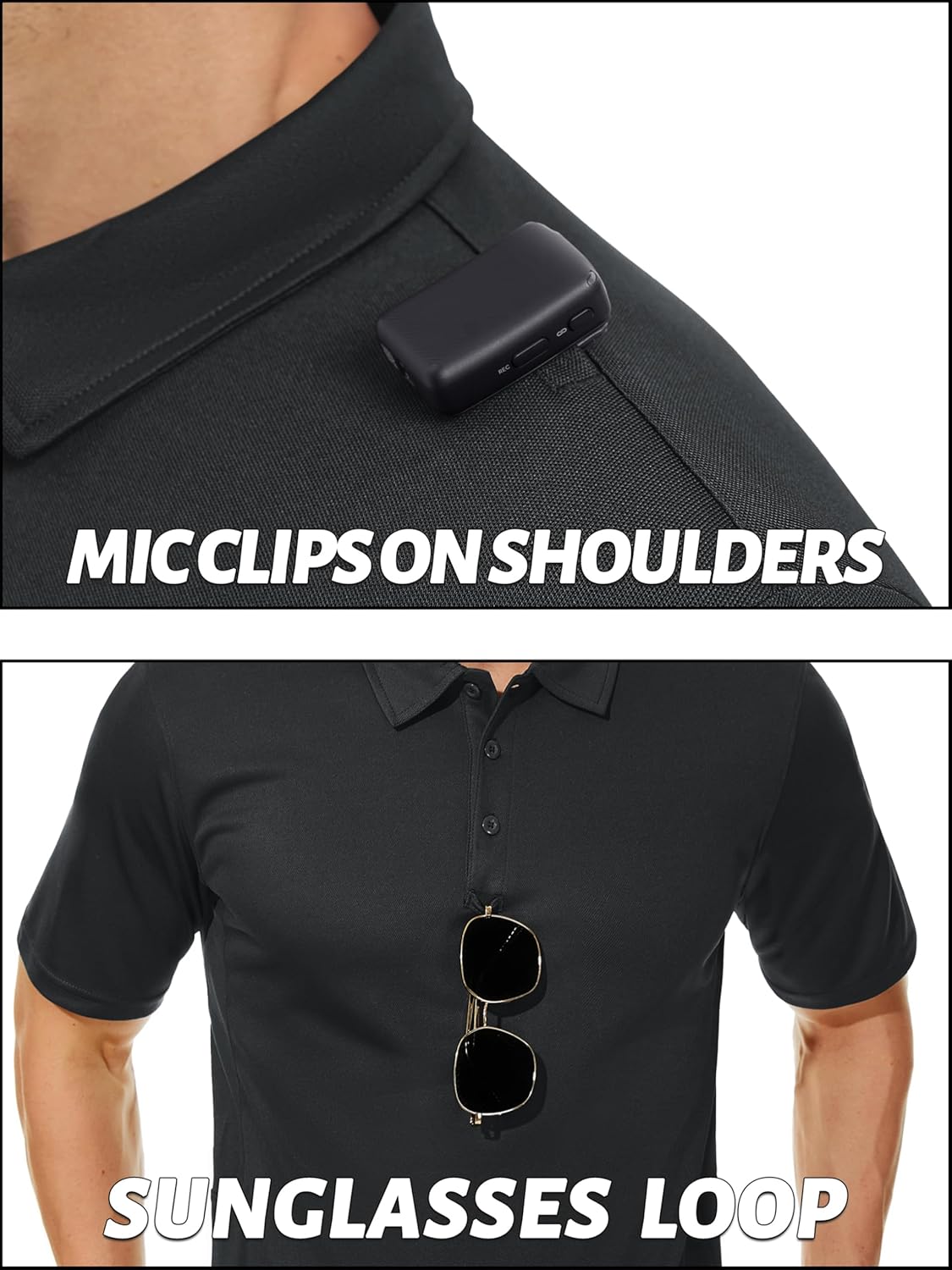 TACVASEN Men's Polo Shirt - Dry Fit Short Sleeve Performance Collared Golf Shirt | Light UPF 50+ Protection