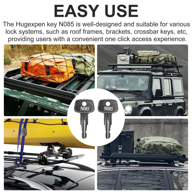 N085 Key Replacement for Thule Rack Core, Key Cylinder for Bike Rack Lock, Roof Cargo Lock, Roof Rack Locks, Cross Bars, Towers, Ski Rack Etc