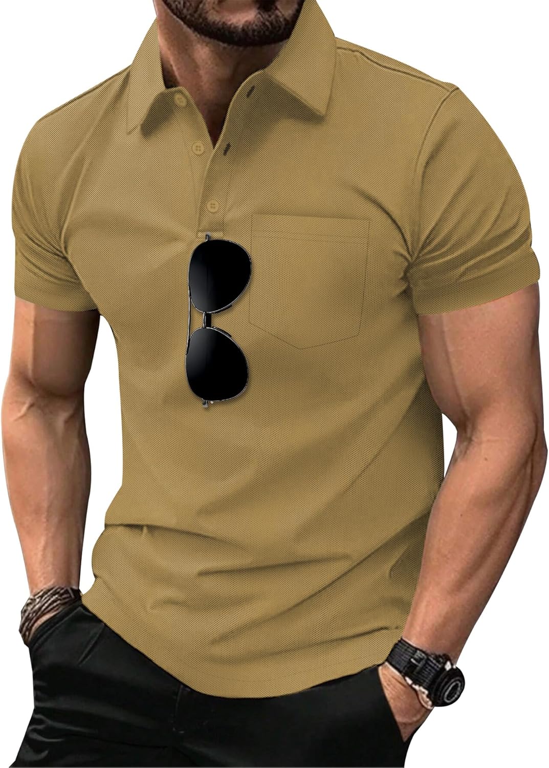 SCODI Men's Pocket Polo Shirts - 5 Pack Short Sleeve Golf T-Shirts | Moisture-Wicking Casual Athletic Wear