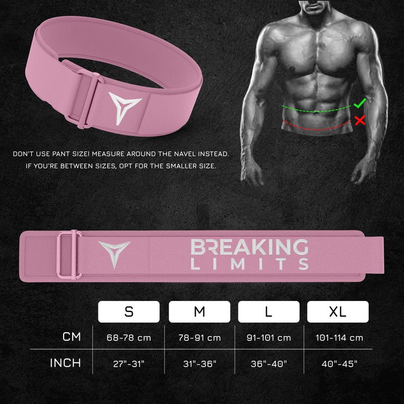 Breaking Limits Pink Lifting Belt - Weight Lifting Belt Women - Squat Belt for Gym, Weightlifting, Powerlifting, Deadlifts - Cinturones para Hombre Gym - Woman Lifting Belts (Small)