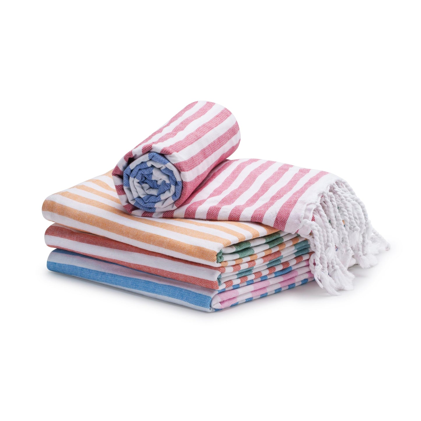 9Threads Cotton Turkish Beach Towel with Towels Oversized 36"x72" Pool Absorbent Extra Large Quick Dry Sand Travel Towel (Dobby Set, 4 Pack)