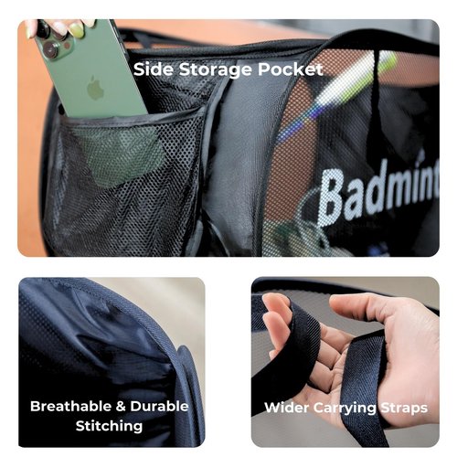 ChoiHeiy Badminton & Tennis Bag - Unisex, 23" x 14" x 14", 75L with Logo