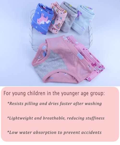 Boboking Toddler Kids Training Underwear Baby Girls Cotton Soft Briefs 4T