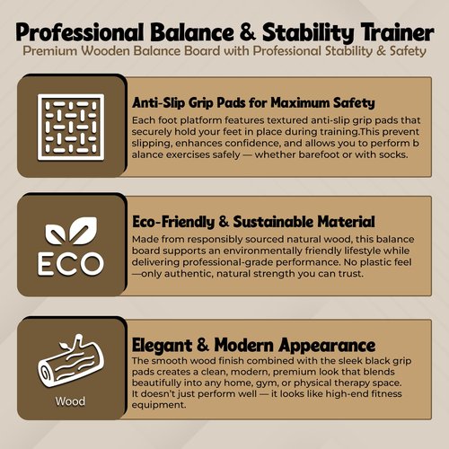 Ankle Balance Board for Ankle Strengthening Physical Therapy & Stability Training Adjustable Single Leg Ankle Strengthener Board for Sprains, Plantar Fasciitis Relief, Core Strength, Athletes & Home Use.