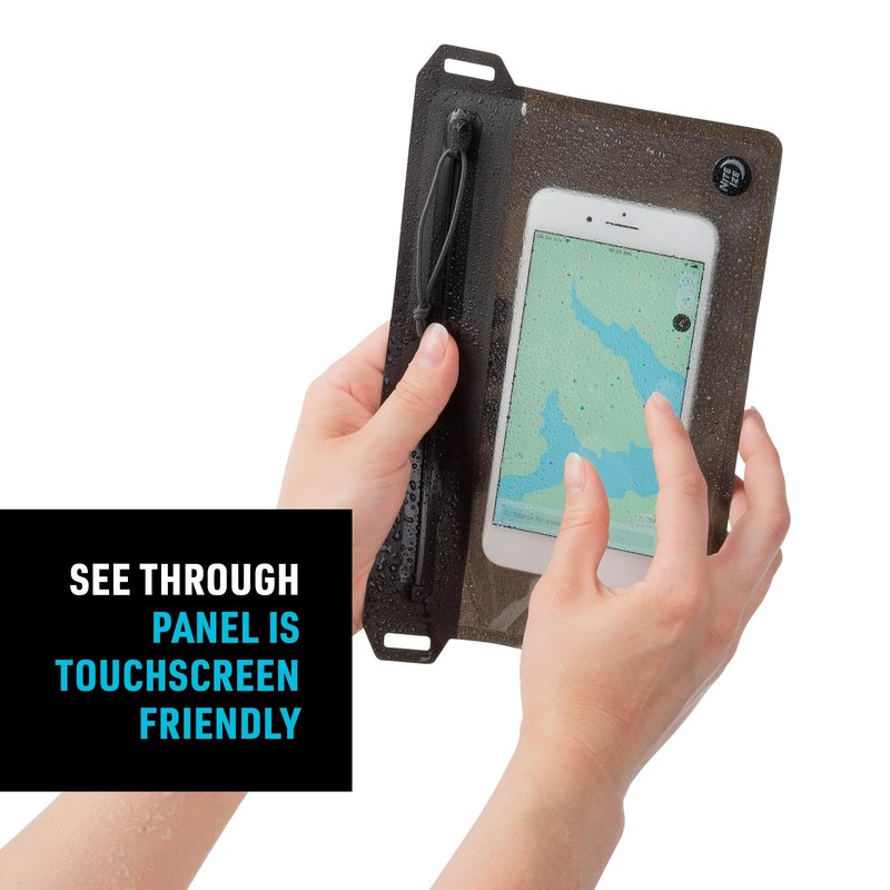 Nite Ize RunOff Waterproof Travel Pouch with TRU Zip - Dry Pouch for Phone & Travel Necessities - Touchscreen Friendly - Waterproof with Reliable Zipper - Charcoal, Small