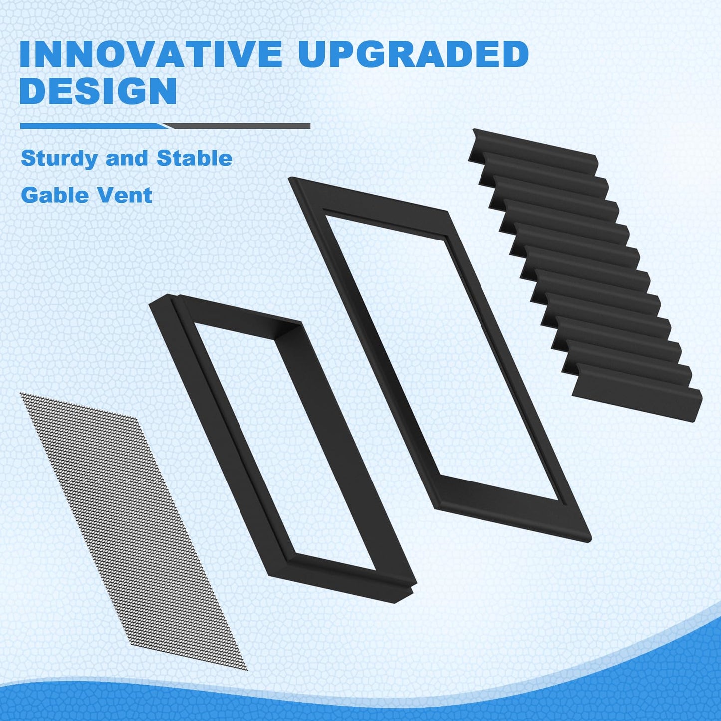 Zepoty 18" x 24" Gable Vent - Premium Aluminum, Sturdy & Stylish Shed Vents with Screen, Effectively Removing Heat- Ideal for Ventilation in Houses [Vent Opening: 16" x 22"]